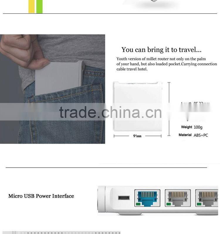 XiaoMi Mi WiFi Router Youth Edition 2.4GHz Band 300Mbps 16M Flash 64MB DDR2 Support Wall Through Model for iPhone 6S/6S Plus/6/6