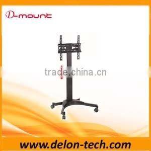 height adjustable metal 42 inch movable TV Cart LCD trolley floor stand