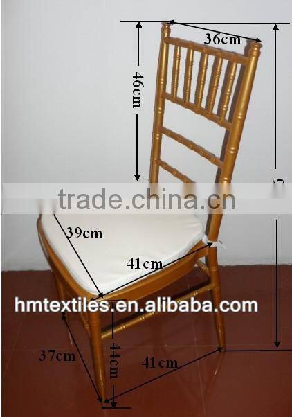 Elegant purple wedding chiffon patterns for chair cover for chiavari chair back