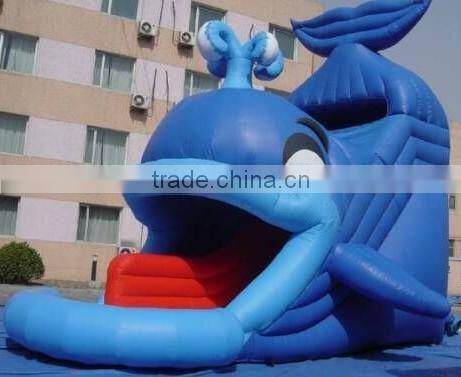 factory direct selling dolphin shape inflatable waterslides