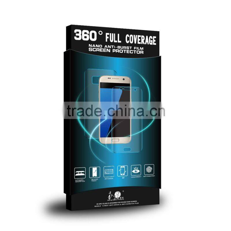 2016 Soft TPU Material Nano Liquid Full Body Screen Protector Film For Samsung Galaxy S7 Edge