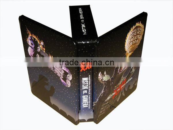 double open cool metal playing card box