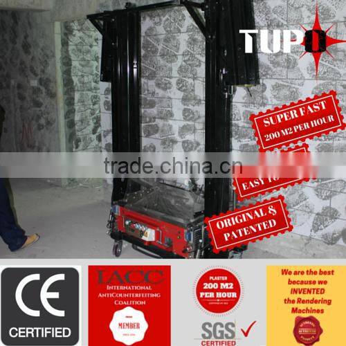 Tupo 8 hydraulic type construction machinery rendering machine cement motar plastering /factory outlet with CE Certification