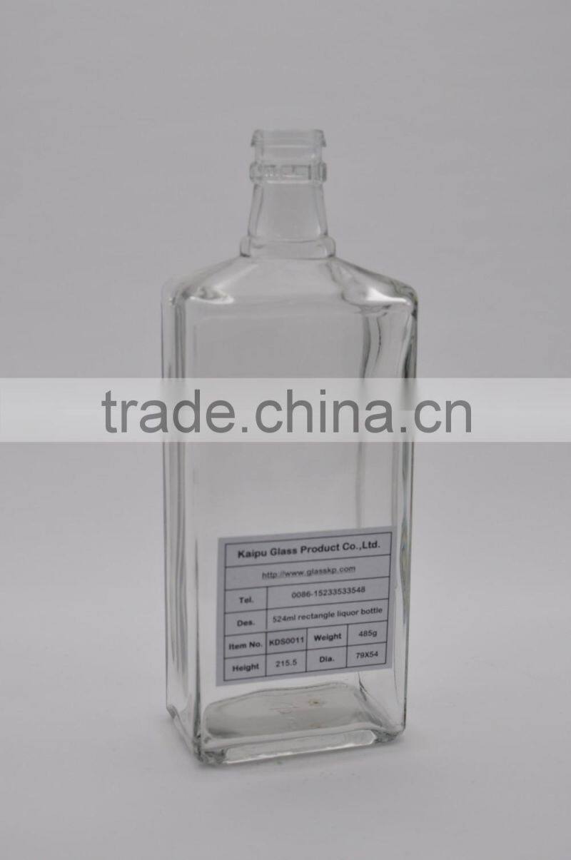 Top super clear / flint glass bottles