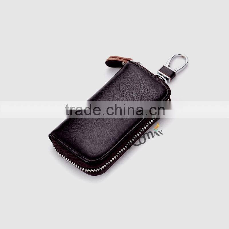 Silver 19mm tail leather coated metal clasp for purse and bracelet