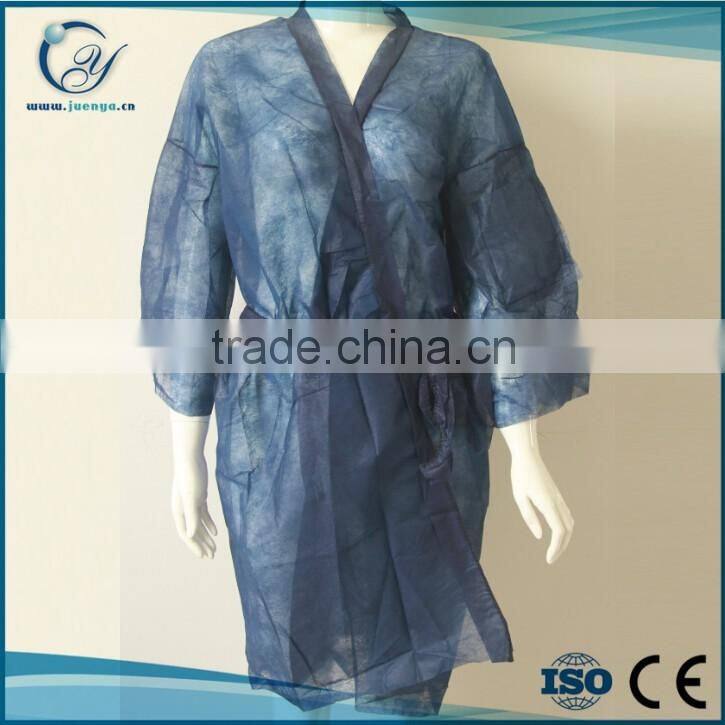 PP nonwoven disposable kimono short sleeves with pocket