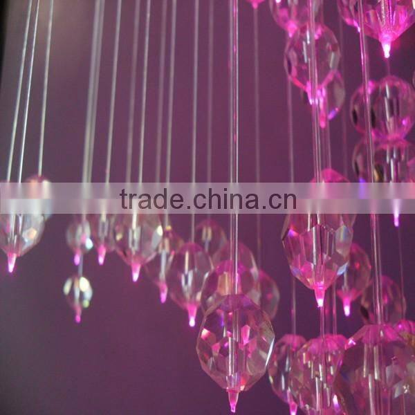 3.5 meters long fiber optic chandelier for hotel, casino, restaurant decoration