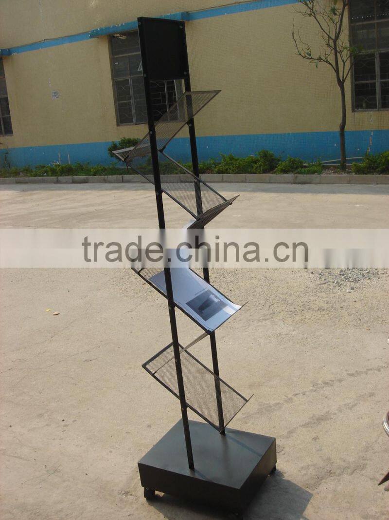 Metal magazine display rack Bookshop display stand