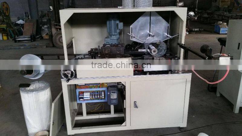 Automatic expanded metal spiral tube making machine
