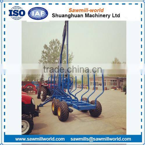 PTO/ GAS/ Diesel Engine Wood loader machine log crane with trailer in china