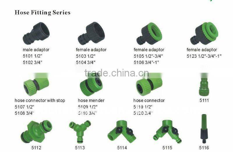 Quick coupling hose connector for gardening