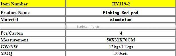 wholesale top grade rod support aluminum carp fishing rod pod