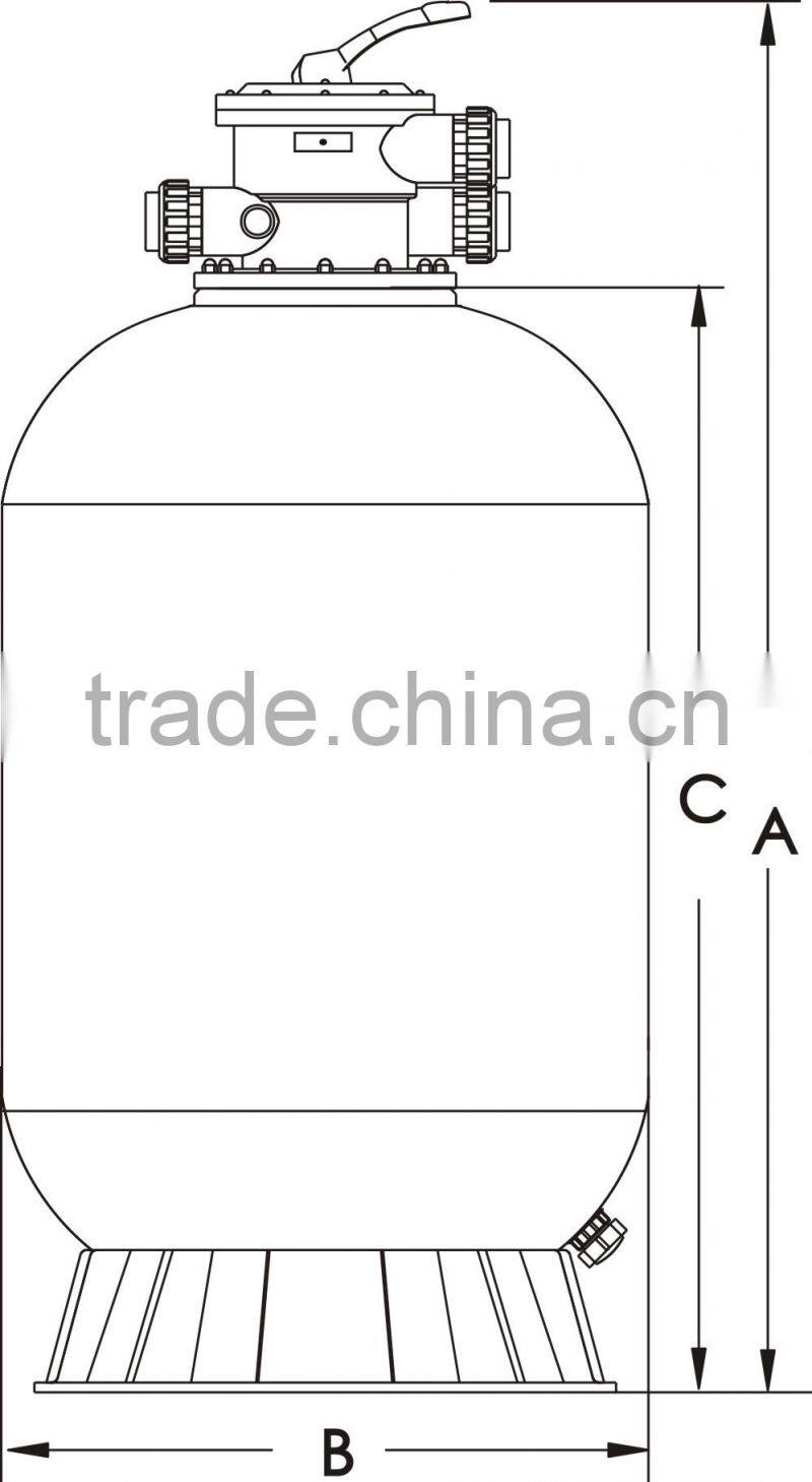 2 Valve Top-Mount Deep Beed Bobbin Winding Fiberglass Filters