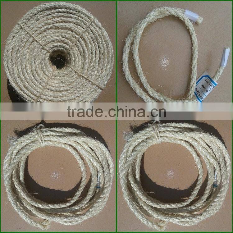 6mm bleached sisal rope with 200m/roll