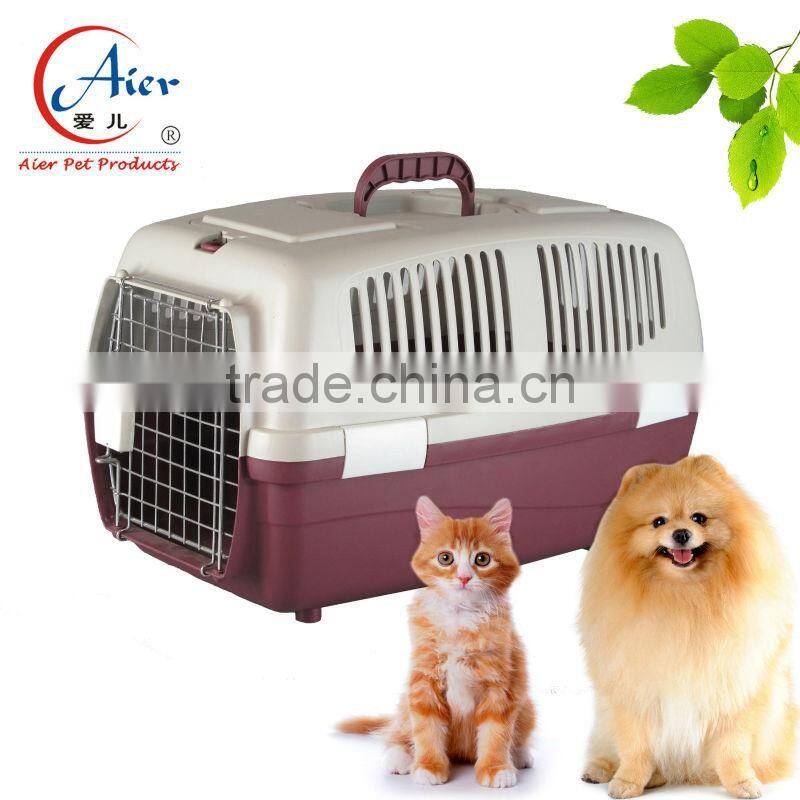 pet supplies wire plastic dog carrier for traveling