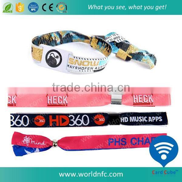 NTAG213 Fabric NFC Identification Wristband
