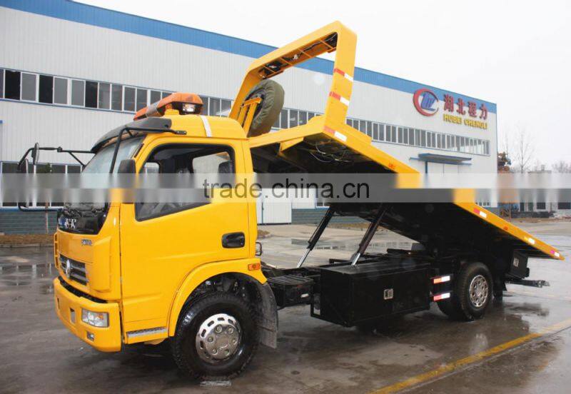 DFAC 7ton dlk flat manual color wrecker truck