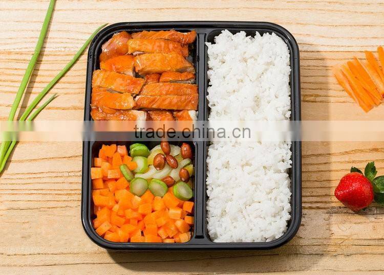Plastic takeaway microwave pp biodegradable tableware 5 compartments food container