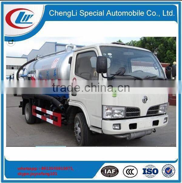 2016 New Dongfeng 6000l Vacuum Sewage Suction Tanker Truck For Sale
