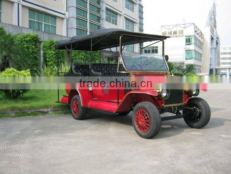 4 wheel drive 8 seater electric sightseeing vintage tourist car