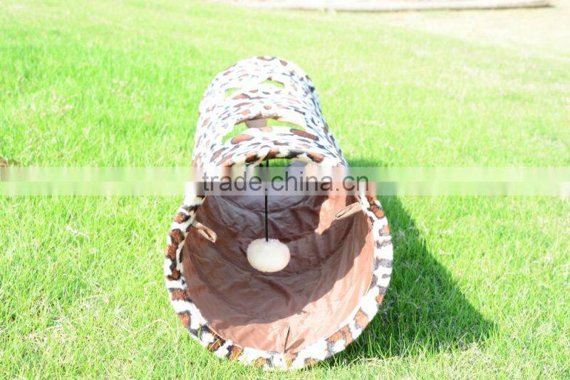 Foldable Pet Tunnel Cat Kitten Rabbits Crinkle with Ring Bell Collapsible