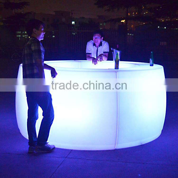 led illuminated furniture bar table Mobile APP control system color changing decor party used nightclub furniture