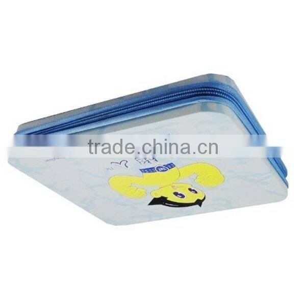 R149 square zippered cosmetics tin case