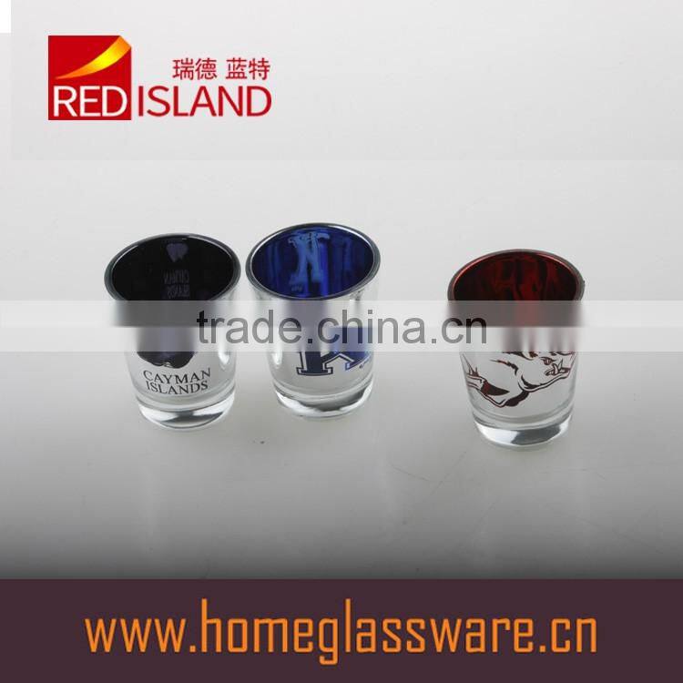 50ml shot glass frosted cup with customized decal printing