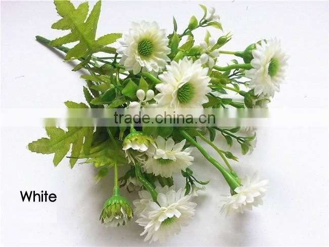 Home decor silk fabric chrysanthemum artificial flower