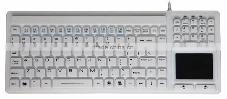 JH-IKB107 Silicone Industrial Keyboard with Touchpad 104 keys and 12 functional keys USB2.0