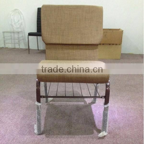 Strong interlocking aluminum frame chair for church