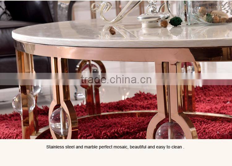 Stainless Steel Marble Modern Gold Coffee Table C366