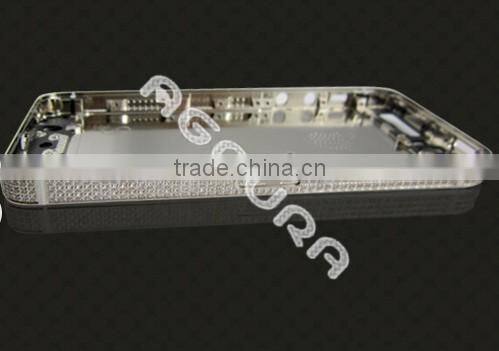 big sale luxury 24k gold plating diamond original back case for iphone 5S