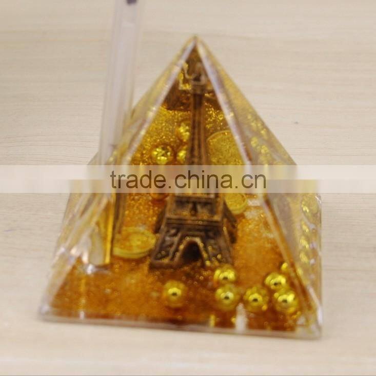 Pyramid shape unique Eiffel tower pen holder premium gift