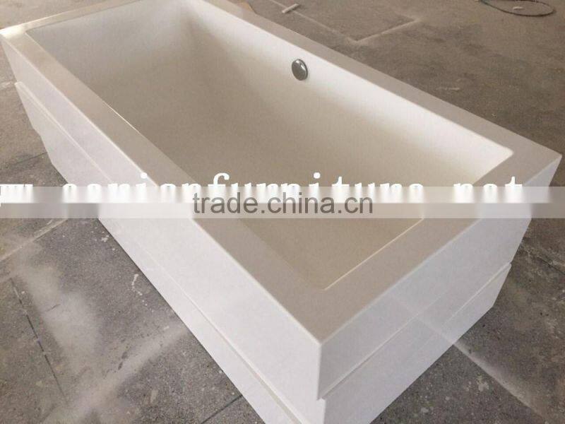 Clear modern design round acrylic bathtub