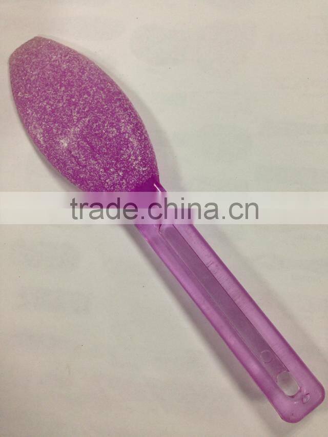 Colourful sandpaper foot file with plastic handle,pedicure foot file,smoother foot file