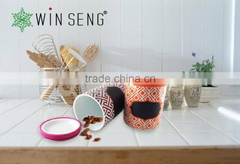 Best selling ceramic porcelain jar tea sugar coffee canister