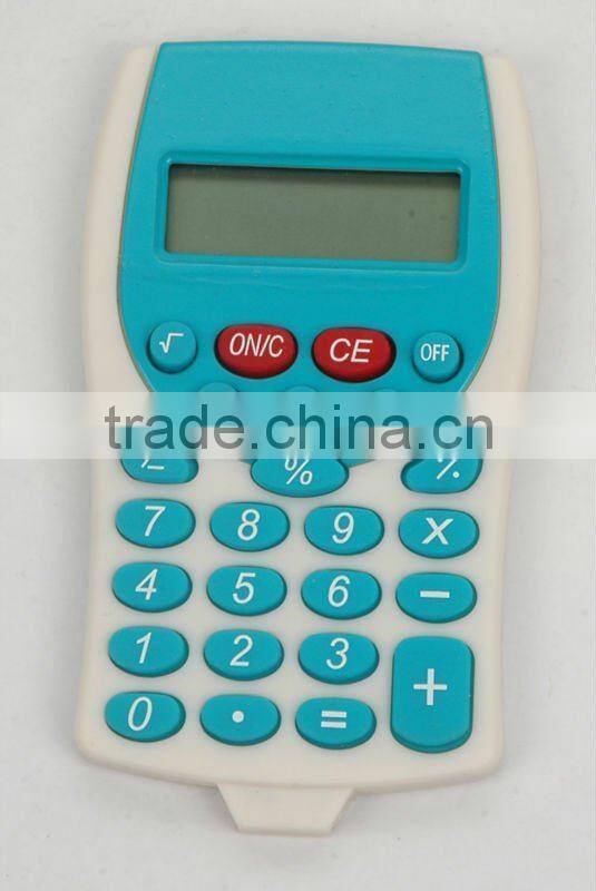 Desktop different colors plastic pocket electronic calculator with lanyard