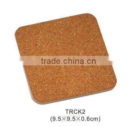Promotional Square Cork and Fiberboard coaster