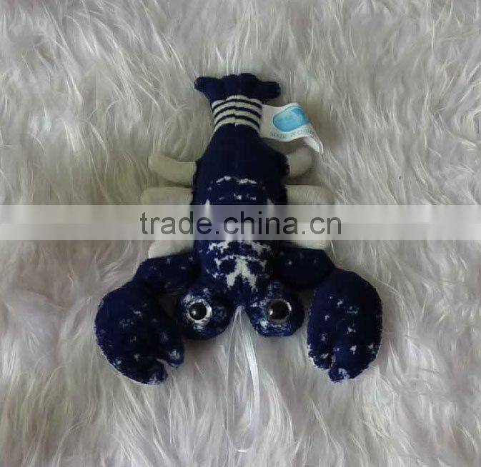 Lobster shaped plush pendant