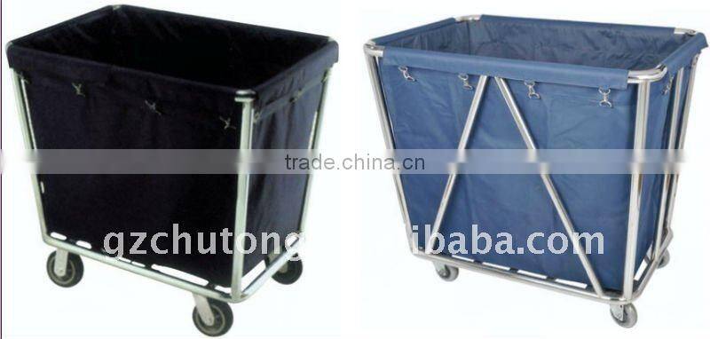 Hotel guest room linen room service cart