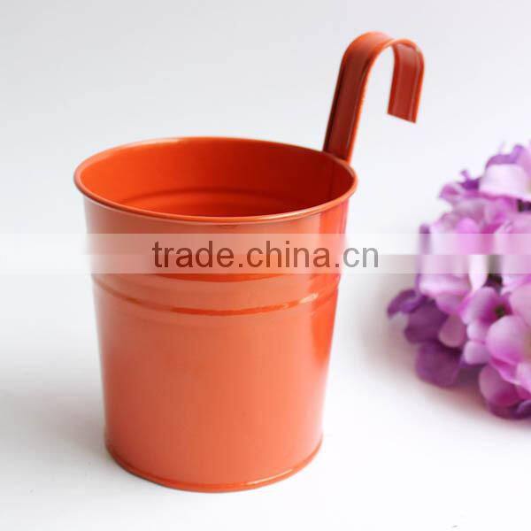 Balcony decoration detachable hook metal hanging flower pot