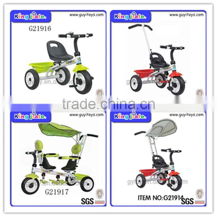 palstic kids double seat tricycle