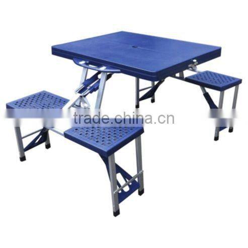 METAL FOLDING IRON TABLE AND CHAIRS WITH ALUMINUM LEGS