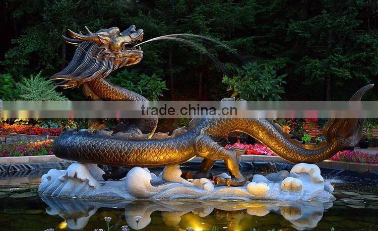 animal metal bronze garden bronze dragon water fountain