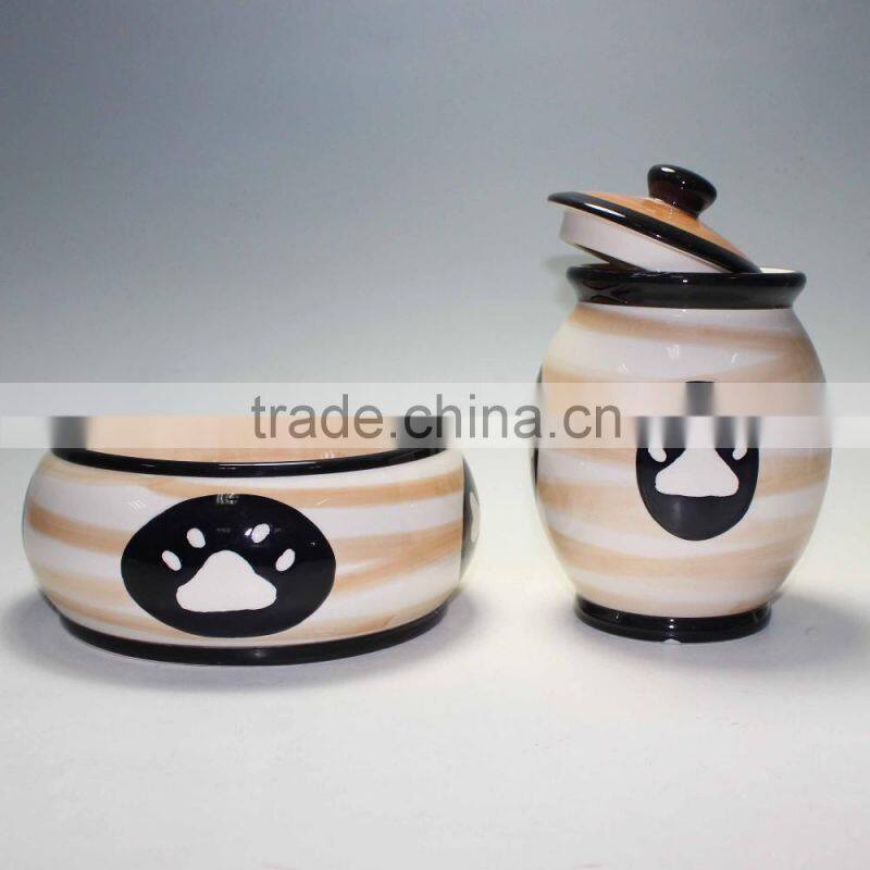 Hungry Paw-Print Pet Bowl, Bunny, Colors Vary