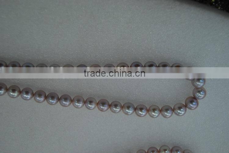new 10-11mm purple round freshwater pearl 16 inches strand