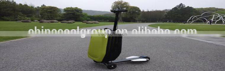 2015 hot selling travel luggage suitcase scooter