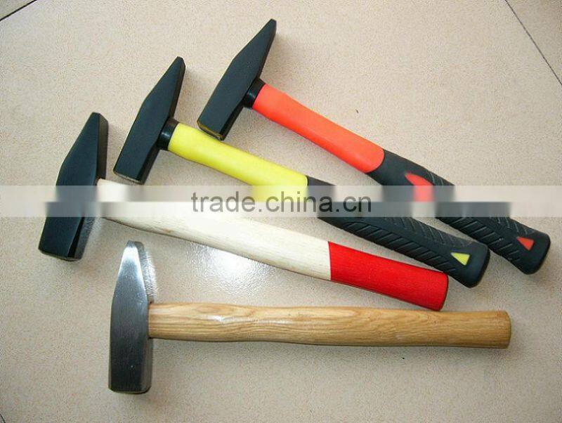 Cast Iron material German Type Machinist Hammer with wooden handle
