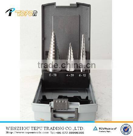 3 pieces HSS Step Drill set with Straight Flute